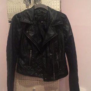 Black faux leather jacket